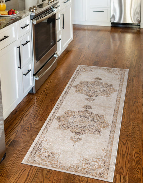 Beige 2' 7 x 10' Utopia Runner Area Rug Traditional Vintage Persian Inspired Vivid Color Durable Carpet for Unique Interiors for Sale at Rug Engine