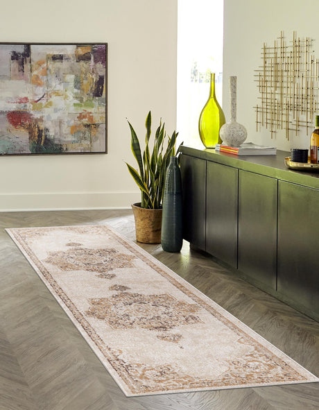Beige 2' x 6' 1 Utopia Runner Area Rug Traditional Vintage Persian Inspired Vivid Color Durable Carpet for Unique Interiors for Sale at Rug Engine