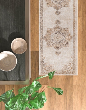 Beige 2' x 6' 1 Utopia Runner Area Rug Traditional Vintage Persian Inspired Vivid Color Durable Carpet for Unique Interiors for Sale at Rug Engine