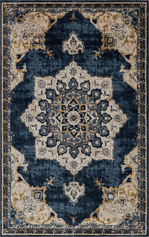 Navy Blue 5' x 8' Utopia Rectangle Area Rug Traditional Vintage Persian Inspired Vivid Color Durable Carpet for Unique Interiors for Sale at Rug Engine