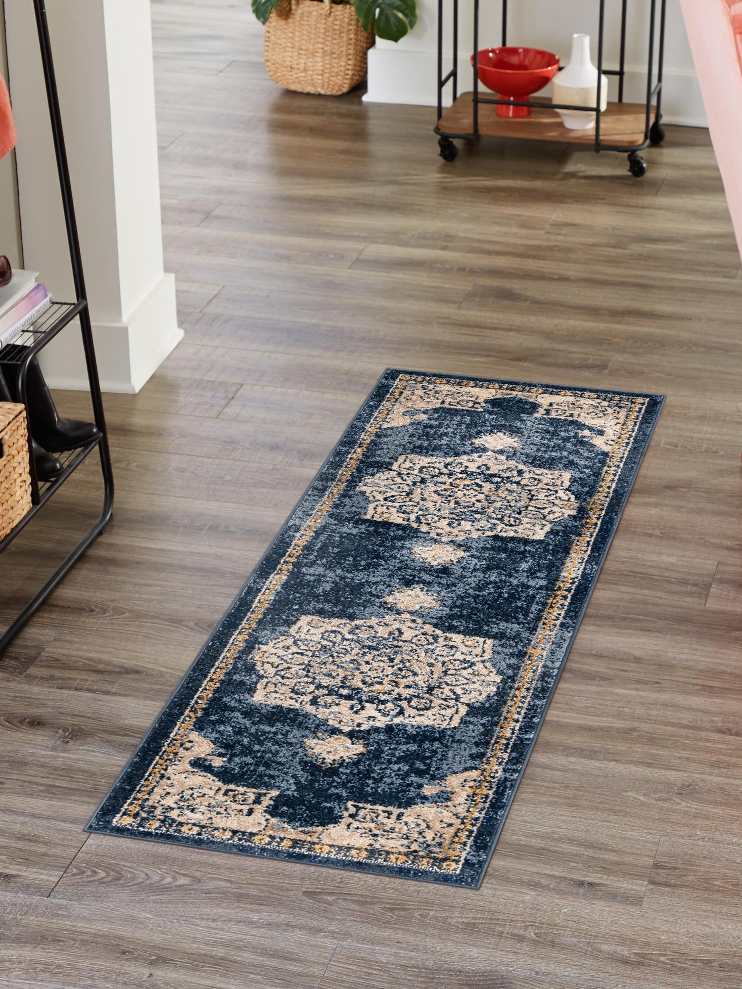 Navy Blue 2' x 6' 1 Utopia Runner Area Rug Traditional Vintage Persian Inspired Vivid Color Durable Carpet for Unique Interiors for Sale at Rug Engine