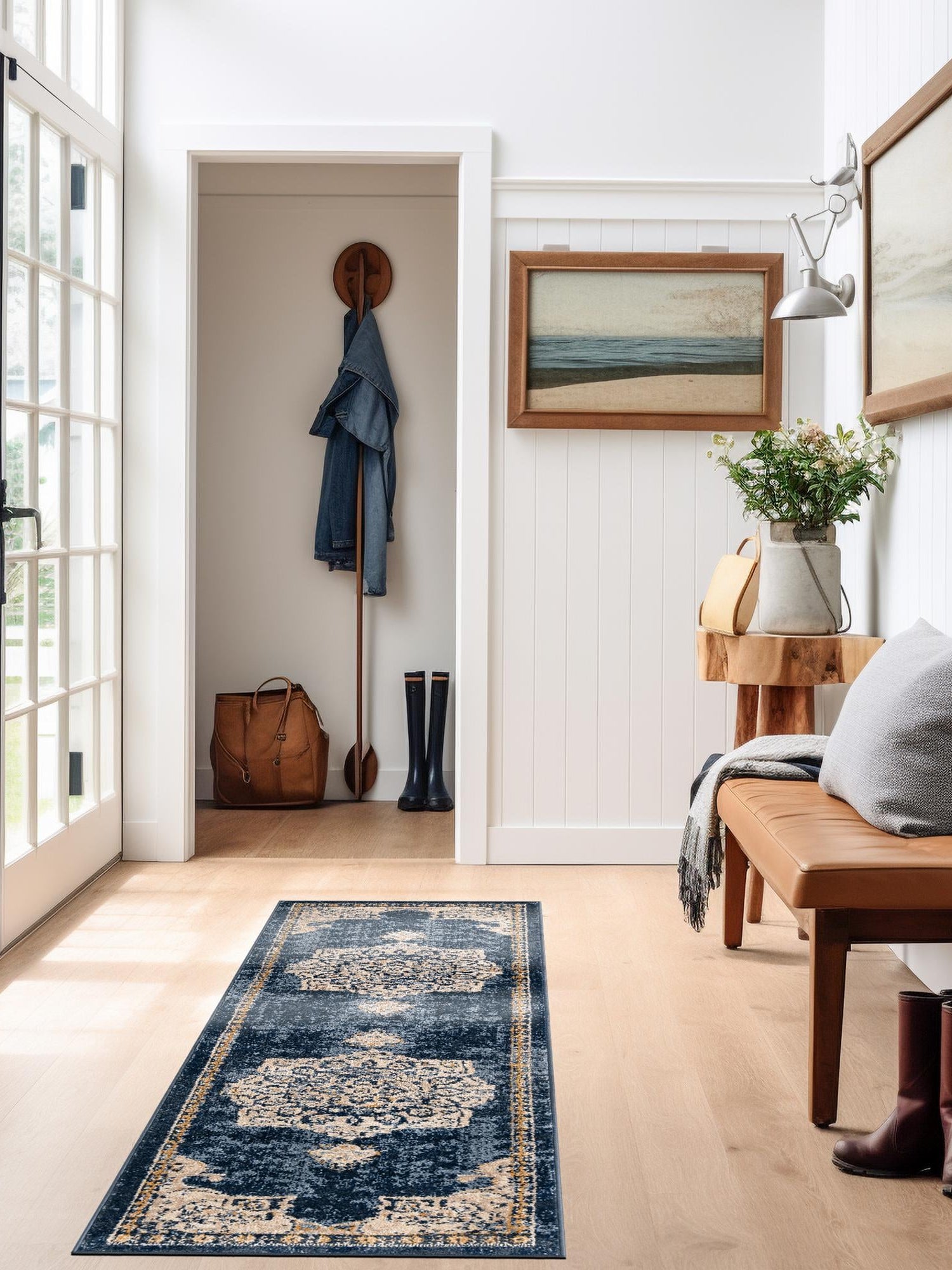 Navy Blue 2' x 6' 1 Utopia Runner Area Rug Traditional Vintage Persian Inspired Vivid Color Durable Carpet for Unique Interiors for Sale at Rug Engine