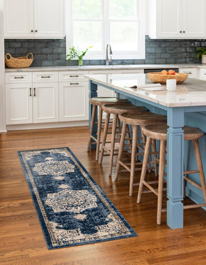 Navy Blue 2' x 6' 1 Utopia Runner Area Rug Traditional Vintage Persian Inspired Vivid Color Durable Carpet for Unique Interiors for Sale at Rug Engine