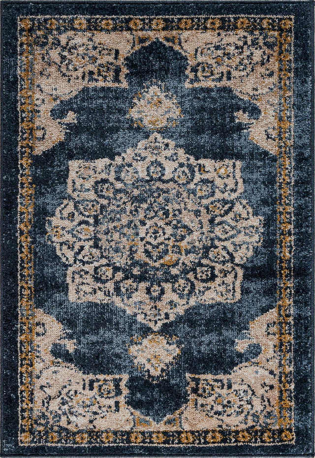 Navy Blue 2' 2 x 3' 1 Utopia Rectangle Area Rug Traditional Vintage Persian Inspired Vivid Color Durable Carpet for Unique Interiors for Sale at Rug Engine