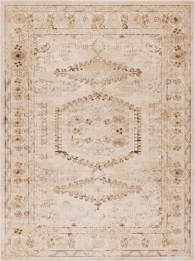 Beige 9' x 12' Utopia Rectangle Area Rug Traditional Vintage Persian Inspired Vivid Color Durable Carpet for Unique Interiors for Sale at Rug Engine