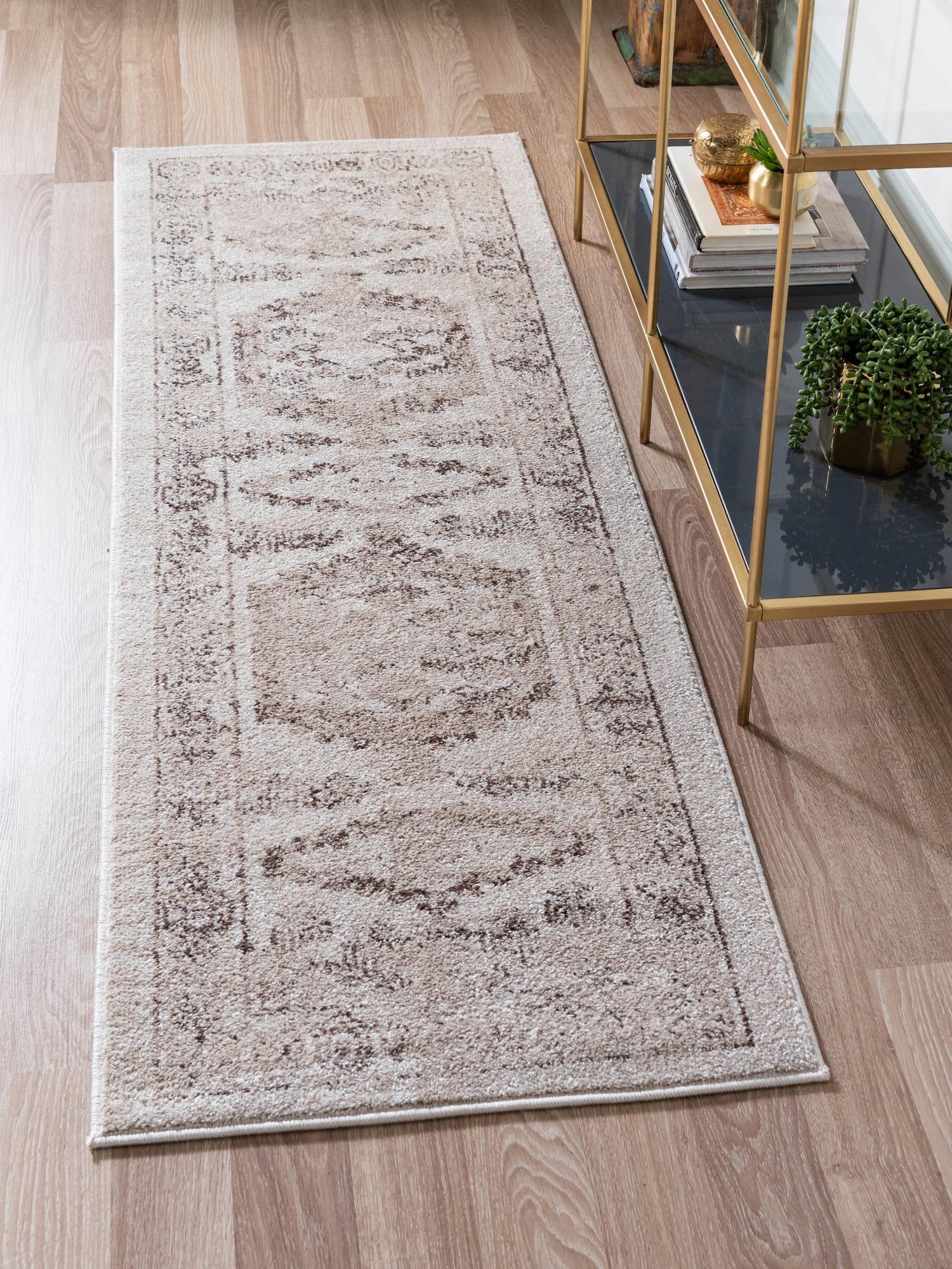 Beige 2' x 6' Utopia Runner Area Rug Traditional Vintage Persian Inspired Vivid Color Durable Carpet for Unique Interiors for Sale at Rug Engine