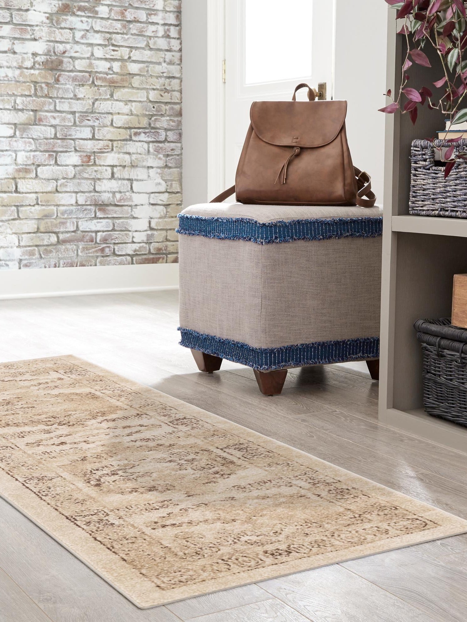 Beige 2' x 6' Utopia Runner Area Rug Traditional Vintage Persian Inspired Vivid Color Durable Carpet for Unique Interiors for Sale at Rug Engine