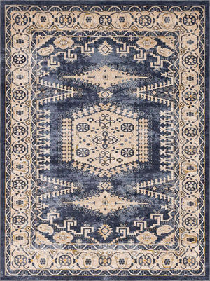 Dark Blue 9' x 12' Utopia Rectangle Area Rug Traditional Vintage Persian Inspired Vivid Color Durable Carpet for Unique Interiors for Sale at Rug Engine