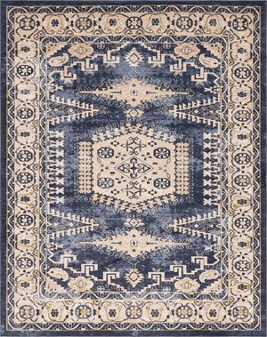 Dark Blue 8' x 10' Utopia Rectangle Area Rug Traditional Vintage Persian Inspired Vivid Color Durable Carpet for Unique Interiors for Sale at Rug Engine