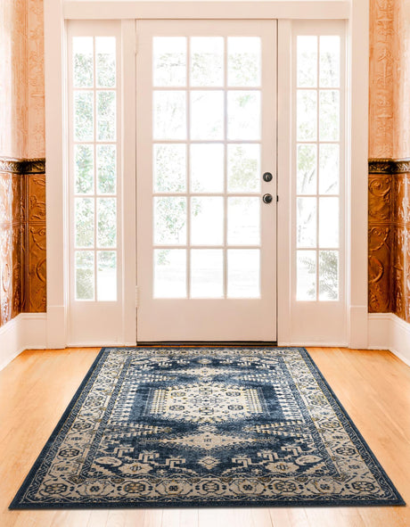 Dark Blue 9' x 12' Utopia Rectangle Area Rug Traditional Vintage Persian Inspired Vivid Color Durable Carpet for Unique Interiors for Sale at Rug Engine