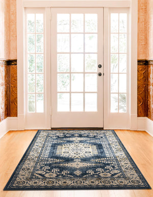 Dark Blue 2' 2 x 3' 1 Utopia Rectangle Area Rug Traditional Vintage Persian Inspired Vivid Color Durable Carpet for Unique Interiors for Sale at Rug Engine