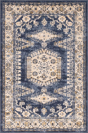 Dark Blue 4' 1 x 6' 1 Utopia Rectangle Area Rug Traditional Vintage Persian Inspired Vivid Color Durable Carpet for Unique Interiors for Sale at Rug Engine