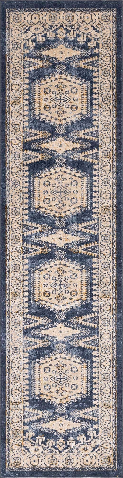 Dark Blue 2' 7 x 10' Utopia Runner Area Rug Traditional Vintage Persian Inspired Vivid Color Durable Carpet for Unique Interiors for Sale at Rug Engine
