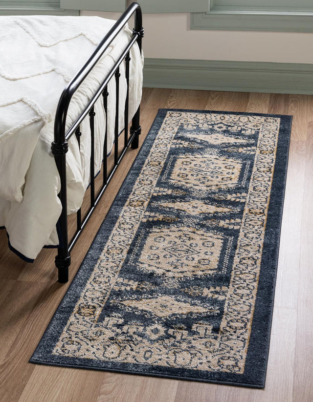 Dark Blue 2' x 6' 1 Utopia Runner Area Rug Traditional Vintage Persian Inspired Vivid Color Durable Carpet for Unique Interiors for Sale at Rug Engine