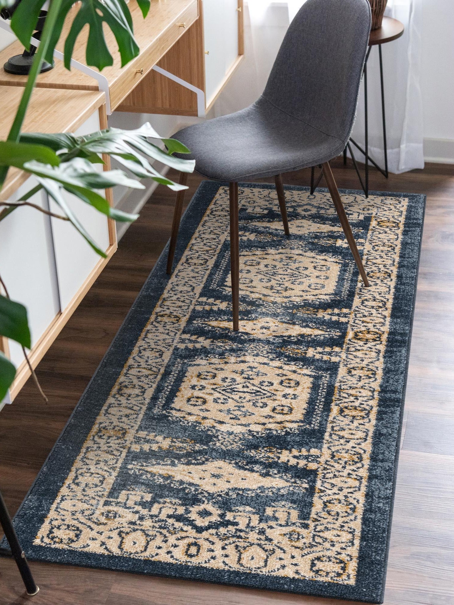 Dark Blue 2' x 6' 1 Utopia Runner Area Rug Traditional Vintage Persian Inspired Vivid Color Durable Carpet for Unique Interiors for Sale at Rug Engine