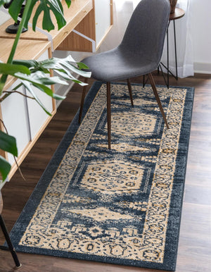 Dark Blue 2' x 6' 1 Utopia Runner Area Rug Traditional Vintage Persian Inspired Vivid Color Durable Carpet for Unique Interiors for Sale at Rug Engine