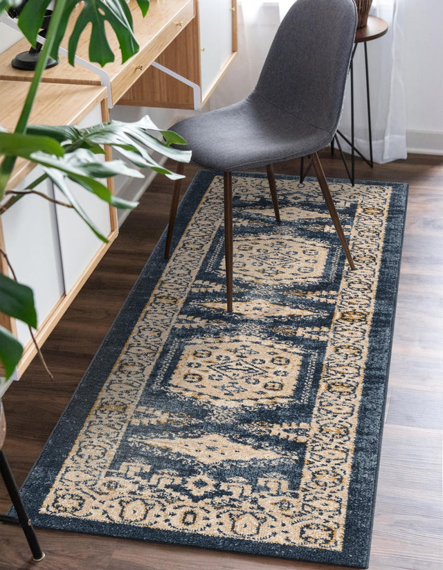Dark Blue 2' x 6' 1 Utopia Runner Area Rug Traditional Vintage Persian Inspired Vivid Color Durable Carpet for Unique Interiors for Sale at Rug Engine
