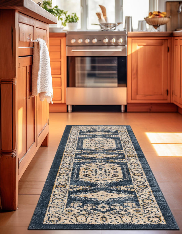Dark Blue 2' x 6' 1 Utopia Runner Area Rug Traditional Vintage Persian Inspired Vivid Color Durable Carpet for Unique Interiors for Sale at Rug Engine
