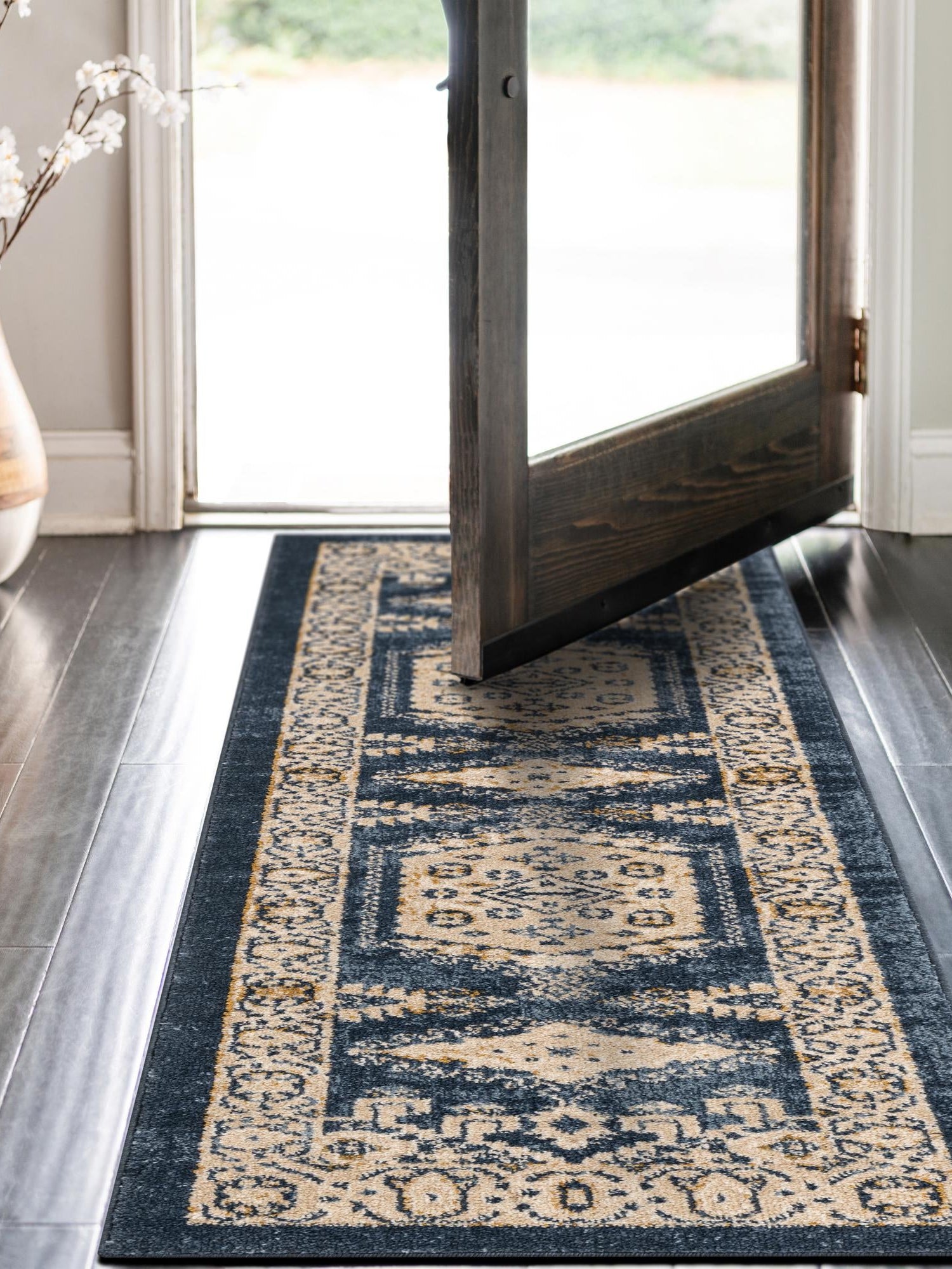 Dark Blue 2' x 6' 1 Utopia Runner Area Rug Traditional Vintage Persian Inspired Vivid Color Durable Carpet for Unique Interiors for Sale at Rug Engine