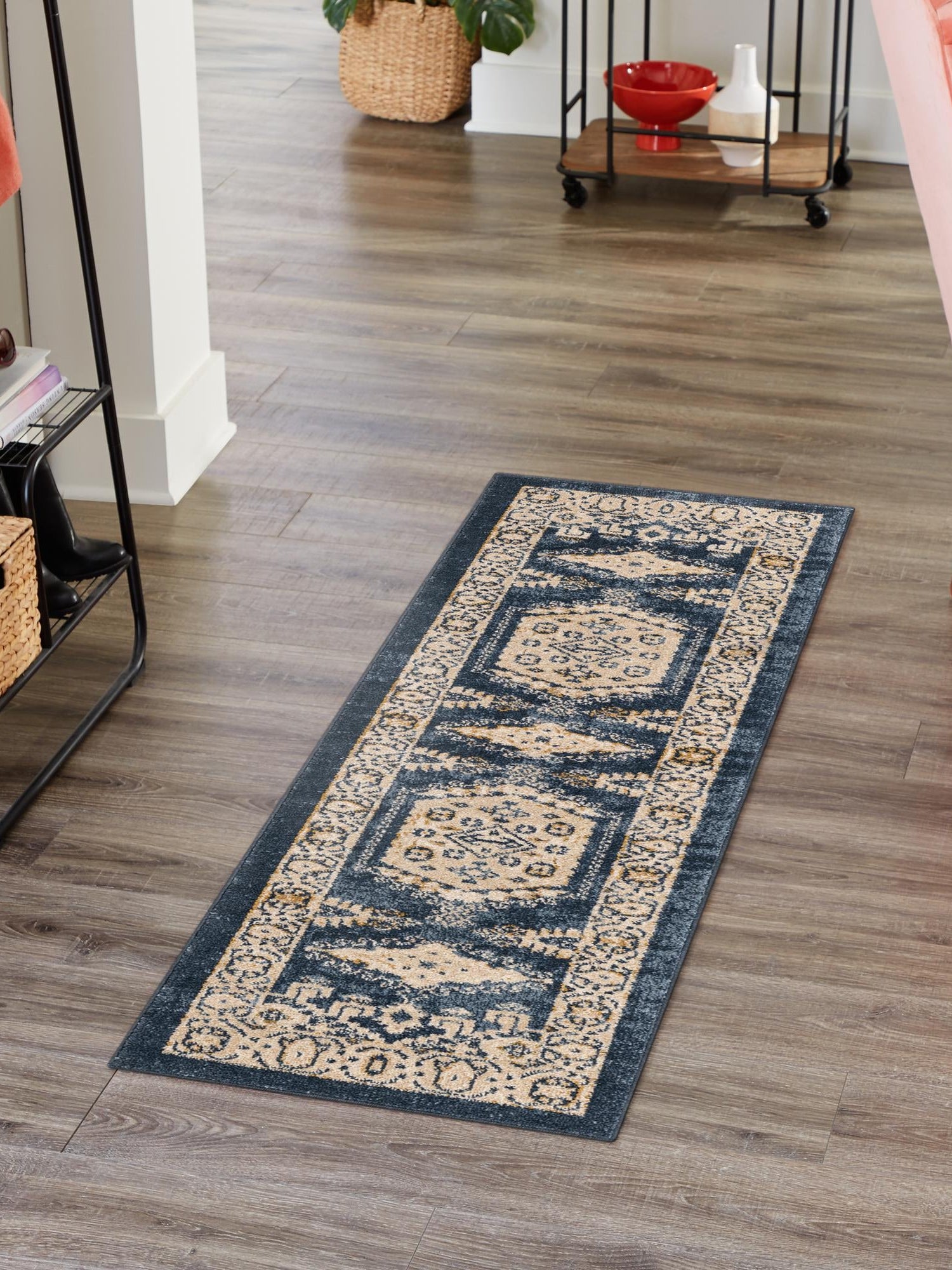 Dark Blue 2' x 6' 1 Utopia Runner Area Rug Traditional Vintage Persian Inspired Vivid Color Durable Carpet for Unique Interiors for Sale at Rug Engine
