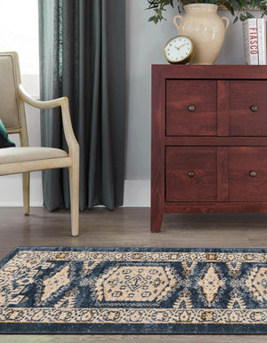 Dark Blue 2' x 6' 1 Utopia Runner Area Rug Traditional Vintage Persian Inspired Vivid Color Durable Carpet for Unique Interiors for Sale at Rug Engine