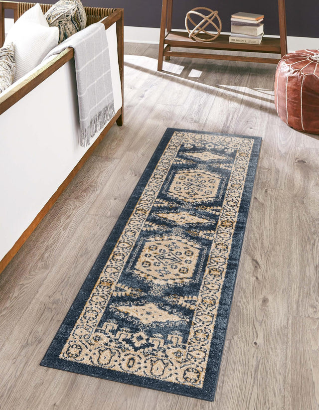 Dark Blue 2' x 6' 1 Utopia Runner Area Rug Traditional Vintage Persian Inspired Vivid Color Durable Carpet for Unique Interiors for Sale at Rug Engine