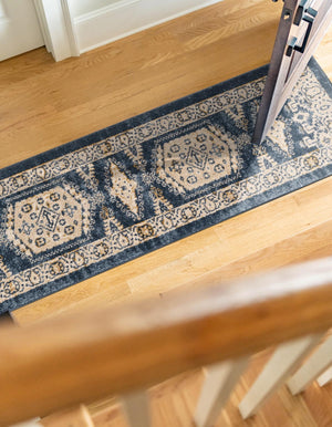 Dark Blue 2' x 6' 1 Utopia Runner Area Rug Traditional Vintage Persian Inspired Vivid Color Durable Carpet for Unique Interiors for Sale at Rug Engine