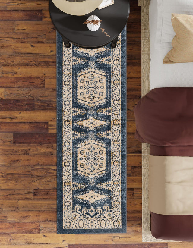 Dark Blue 2' x 6' 1 Utopia Runner Area Rug Traditional Vintage Persian Inspired Vivid Color Durable Carpet for Unique Interiors for Sale at Rug Engine