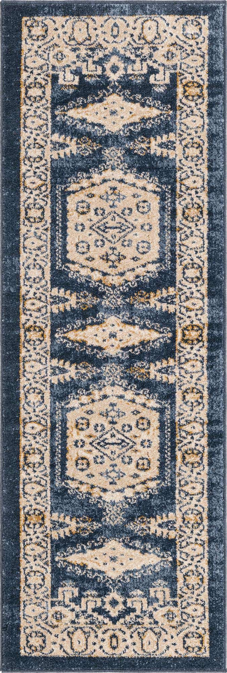 Dark Blue 2' x 6' 1 Utopia Runner Area Rug Traditional Vintage Persian Inspired Vivid Color Durable Carpet for Unique Interiors for Sale at Rug Engine