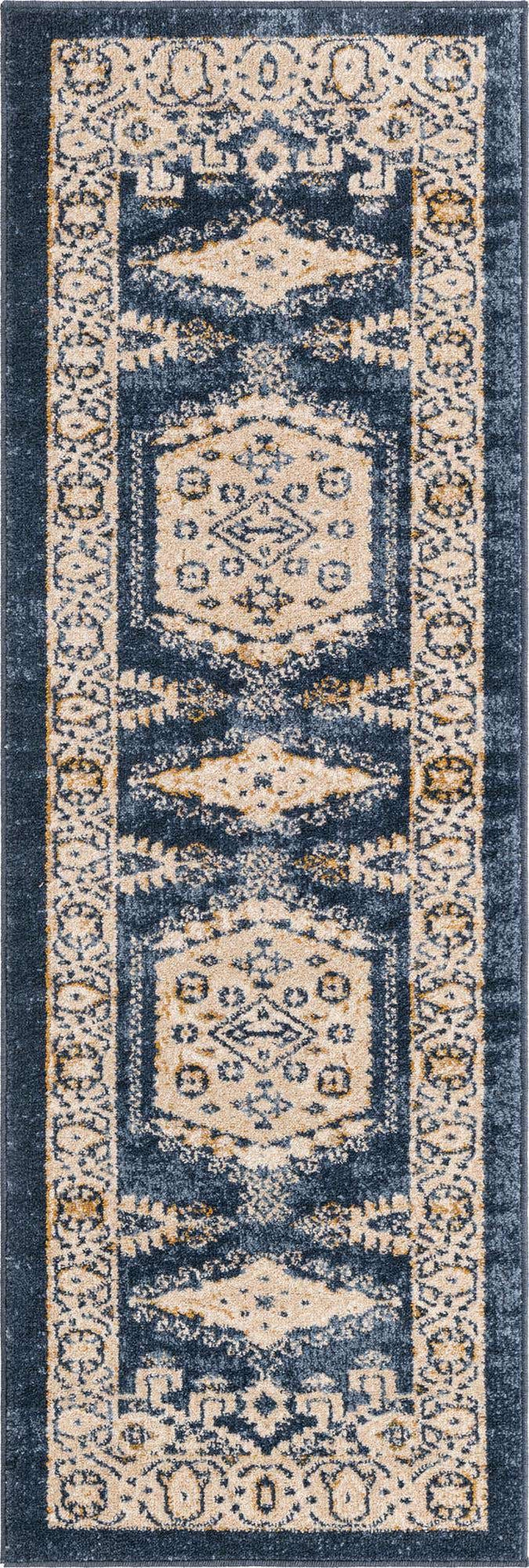 Dark Blue 2' x 6' 1 Utopia Runner Area Rug Traditional Vintage Persian Inspired Vivid Color Durable Carpet for Unique Interiors for Sale at Rug Engine