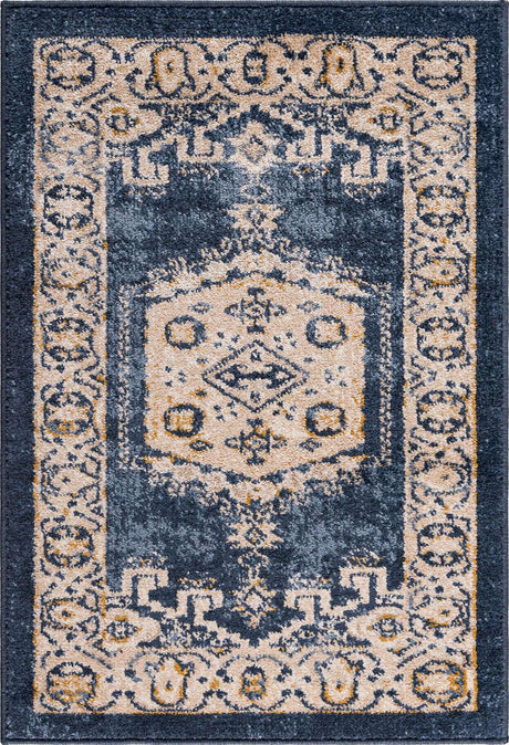 Dark Blue 2' 2 x 3' 1 Utopia Rectangle Area Rug Traditional Vintage Persian Inspired Vivid Color Durable Carpet for Unique Interiors for Sale at Rug Engine
