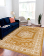 Gold 2' 2 x 3' 1 Utopia Rectangle Area Rug Traditional Vintage Persian Inspired Vivid Color Durable Carpet for Unique Interiors for Sale at Rug Engine
