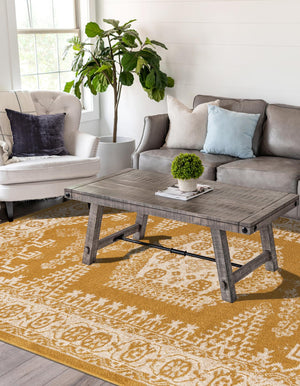 Gold 9' x 12' 2 Utopia Rectangle Area Rug Traditional Vintage Persian Inspired Vivid Color Durable Carpet for Unique Interiors for Sale at Rug Engine