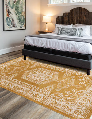 Gold 9' x 12' 2 Utopia Rectangle Area Rug Traditional Vintage Persian Inspired Vivid Color Durable Carpet for Unique Interiors for Sale at Rug Engine
