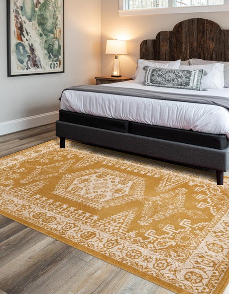 Gold 9' x 12' 2 Utopia Rectangle Area Rug Traditional Vintage Persian Inspired Vivid Color Durable Carpet for Unique Interiors for Sale at Rug Engine