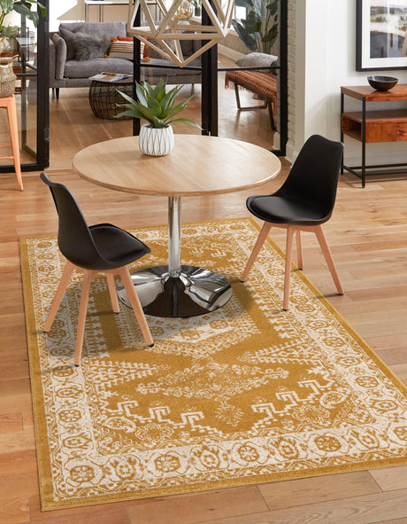 Gold 9' x 12' 2 Utopia Rectangle Area Rug Traditional Vintage Persian Inspired Vivid Color Durable Carpet for Unique Interiors for Sale at Rug Engine