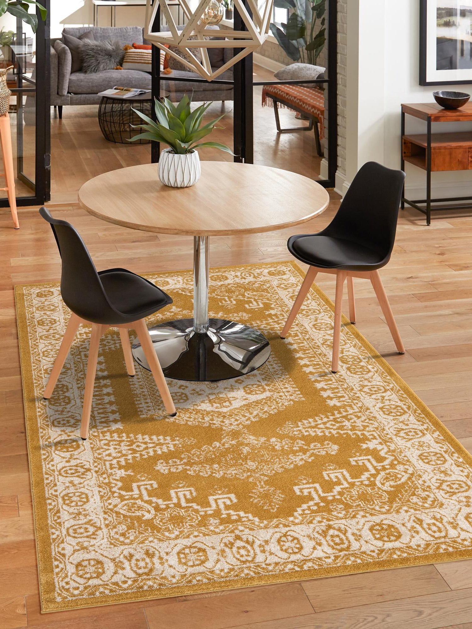 Gold 2' 2 x 3' 1 Utopia Rectangle Area Rug Traditional Vintage Persian Inspired Vivid Color Durable Carpet for Unique Interiors for Sale at Rug Engine