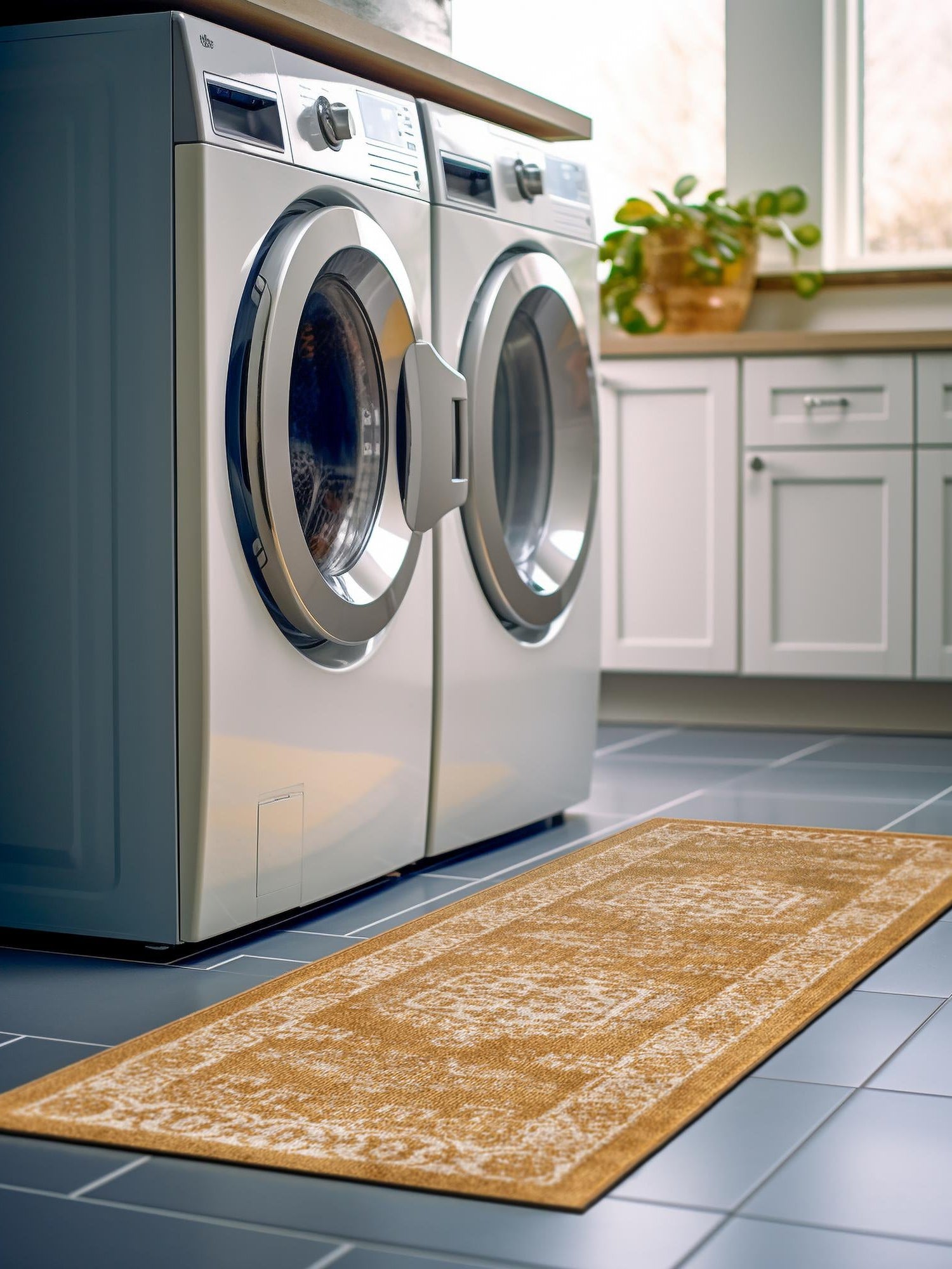 Gold 2' 7 x 10' Utopia Runner Area Rug Traditional Vintage Persian Inspired Vivid Color Durable Carpet for Unique Interiors for Sale at Rug Engine