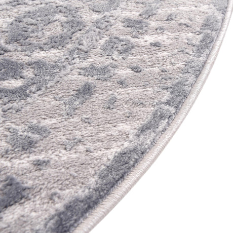 Gray 5' 3 x 5' 3 Aberdeen Round Area Rug 60% Polypropylene & 40% Polyester Living Dining Office Room Carpet for Sale at Rug Engine