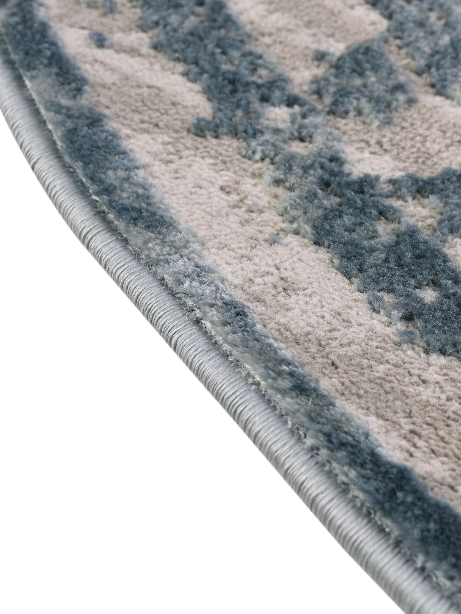 Light Blue 4' 1 x 4' 1 Aberdeen Round Area Rug 60% Polypropylene & 40% Polyester Living Dining Office Room Carpet for Sale at Rug Engine