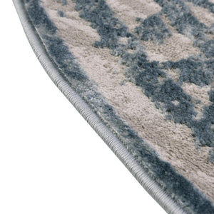 Light Blue 4' 1 x 4' 1 Aberdeen Round Area Rug 60% Polypropylene & 40% Polyester Living Dining Office Room Carpet for Sale at Rug Engine