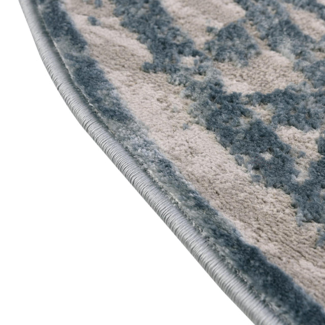 Light Blue 4' 1 x 4' 1 Aberdeen Round Area Rug 60% Polypropylene & 40% Polyester Living Dining Office Room Carpet for Sale at Rug Engine