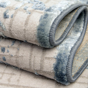 Blue 5' 3 x 5' 3 Aberdeen Round Area Rug 60% Polypropylene & 40% Polyester Living Dining Office Room Carpet for Sale at Rug Engine