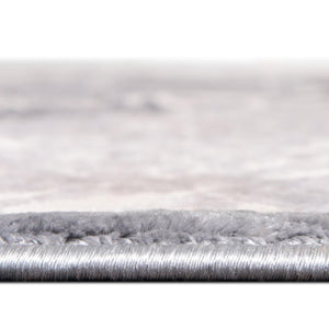 Gray 4' 1 x 4' 1 Aberdeen Round Area Rug 60% Polypropylene & 40% Polyester Living Dining Office Room Carpet for Sale at Rug Engine