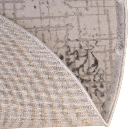 Gray 5' 3 x 5' 3 Aberdeen Round Area Rug 60% Polypropylene & 40% Polyester Living Dining Office Room Carpet for Sale at Rug Engine
