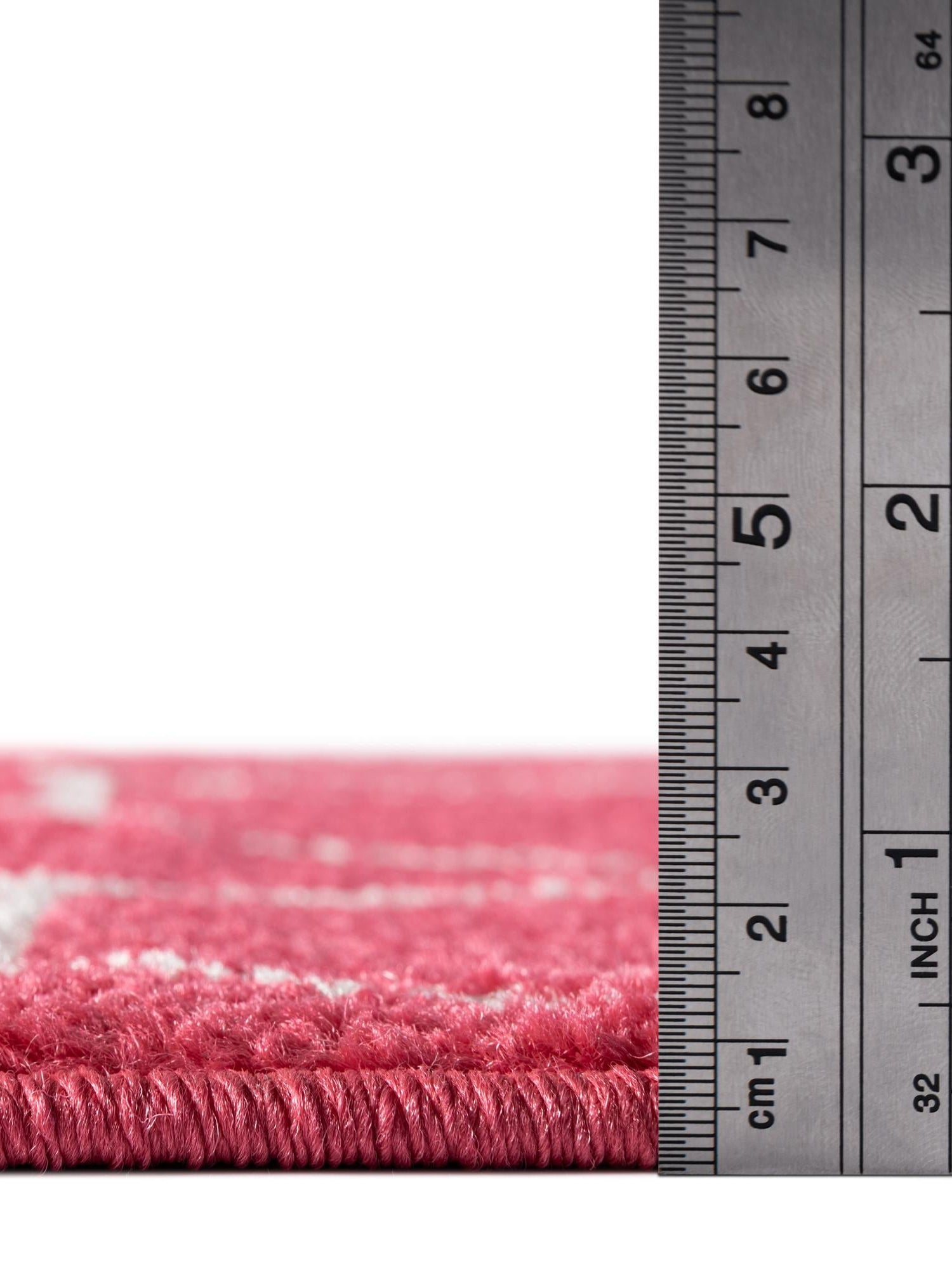 Pink 4' 1 x 6' 1 Trellis Frieze Rectangle Area Rug Geometric Modern Unique Stain Resistant Easy Clean Carpet for Living, Dining, Bedrooms, Office for Sale at Rug Engine