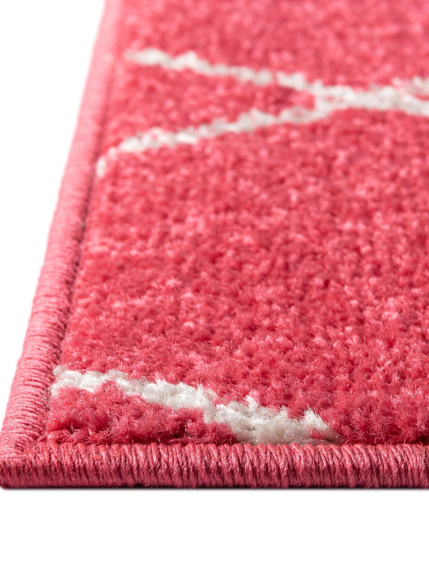 Pink 4' 1 x 6' 1 Trellis Frieze Rectangle Area Rug Geometric Modern Unique Stain Resistant Easy Clean Carpet for Living, Dining, Bedrooms, Office for Sale at Rug Engine