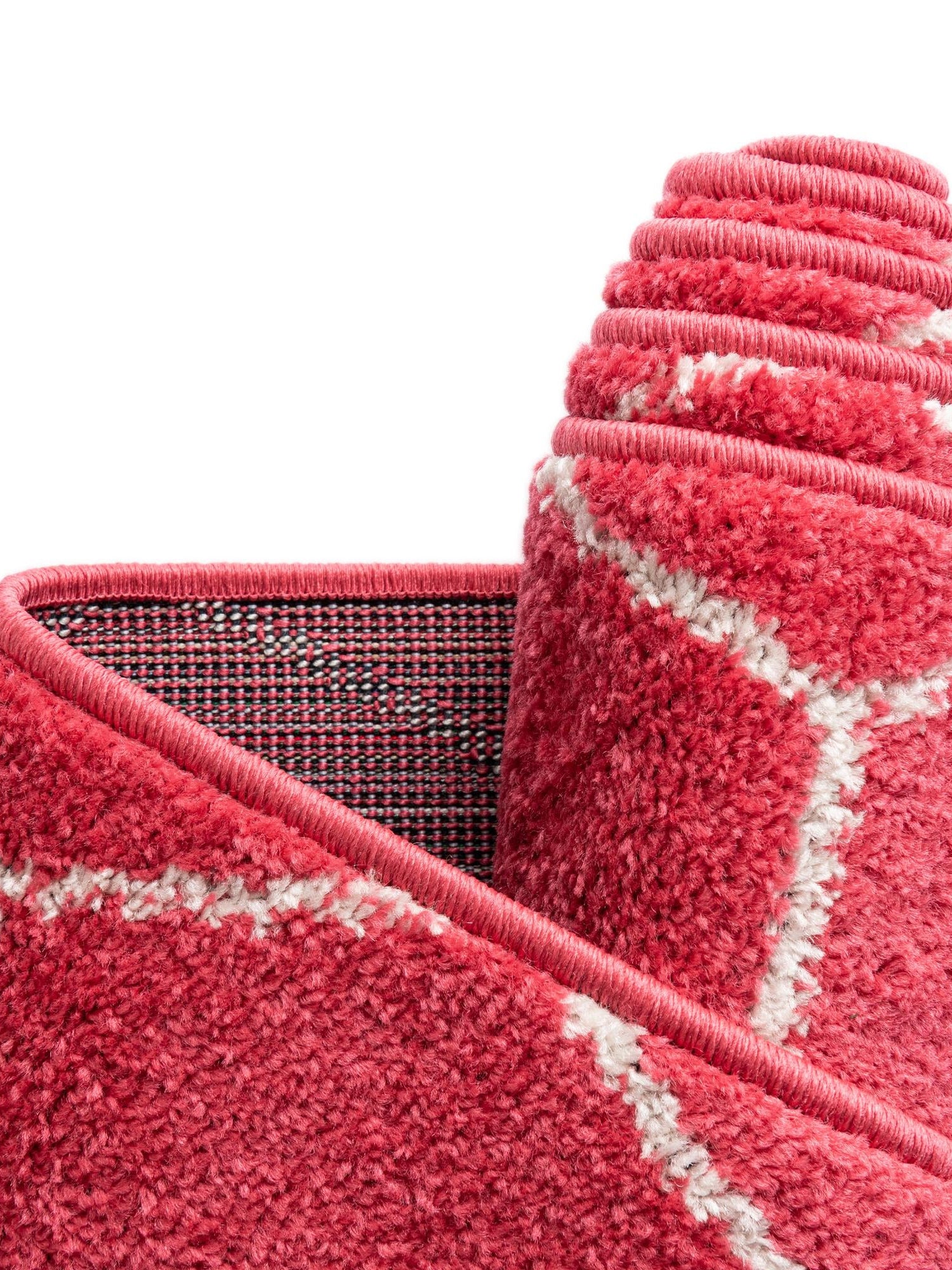 Pink 2' x 13' 1 Trellis Frieze Runner Area Rug Geometric Modern Unique Stain Resistant Easy Clean Carpet for Living, Dining, Bedrooms, Office for Sale at Rug Engine