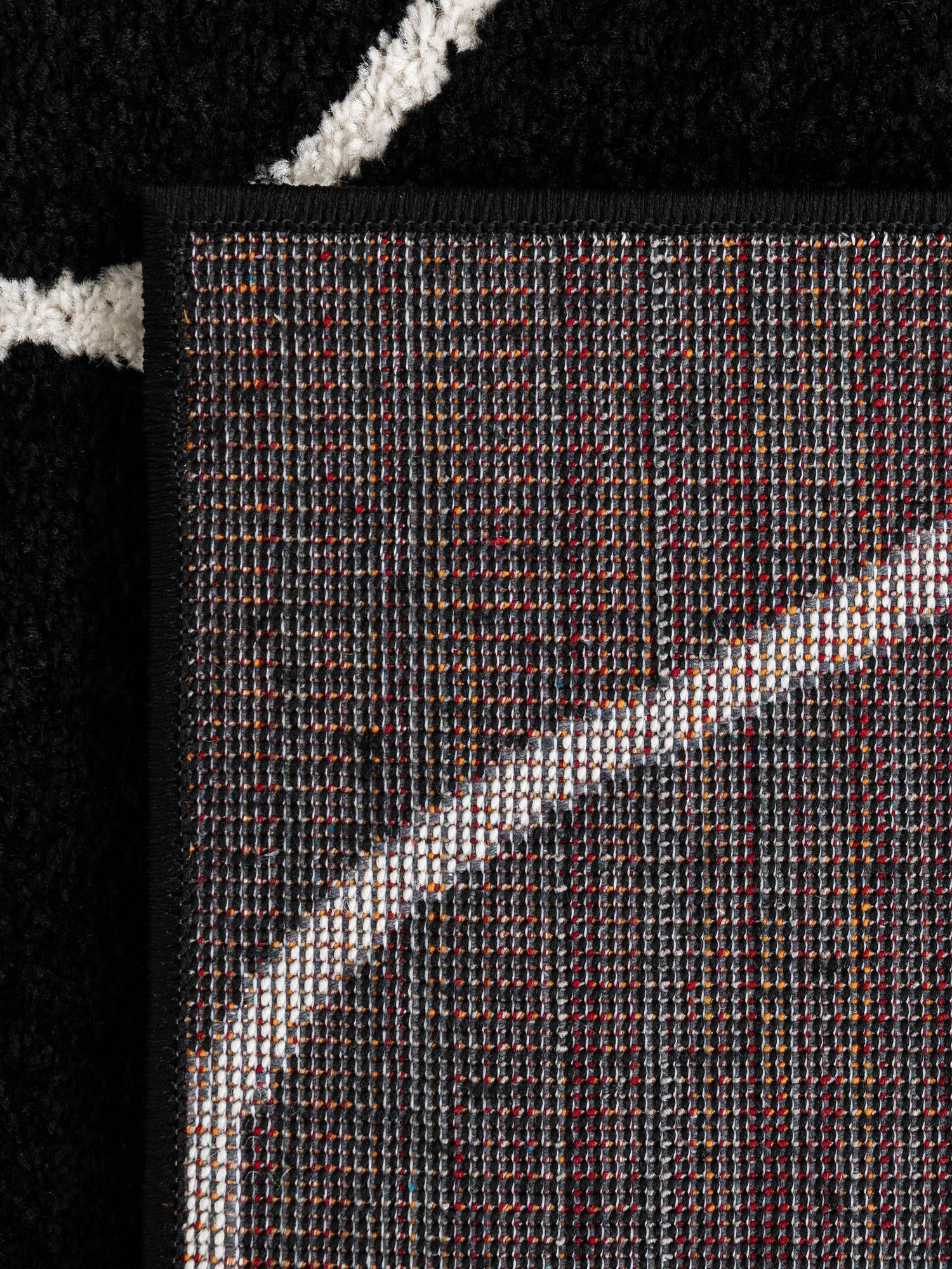 Black 9' x 12' Trellis Frieze Rectangle Area Rug Geometric Modern Unique Stain Resistant Easy Clean Carpet for Living, Dining, Bedrooms, Office for Sale at Rug Engine