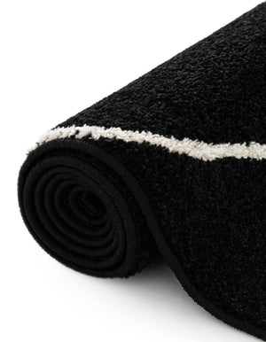 Black 2' x 3' 1 Trellis Frieze Rectangle Area Rug Geometric Modern Unique Stain Resistant Easy Clean Carpet for Living, Dining, Bedrooms, Office for Sale at Rug Engine